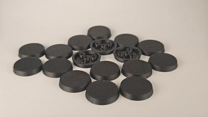 50mm Wargaming Bases Magnet Ready - Tabletop Miniature Bases with Magnet Holes - Round Bases for War Gaming Armies