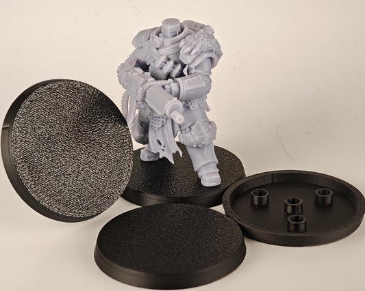 40mm Wargaming Bases Magnet Ready - Tabletop Miniature Bases with Magnet Holes - Round Bases for War Gaming Armies