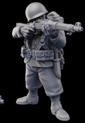 Weird War Infantry Squad – USMC Riflemen Trooper (5 Miniatures) – 28mm Sci-Fi WWII Tabletop Proxies