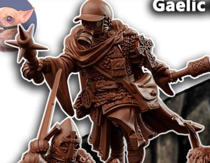 Grimdark Trench Proxy Miniature –Gaelic Storm Trooper Force Soldier – Tabletop Figure