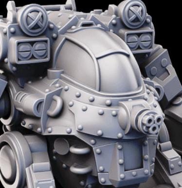 Weird War USMC – Heavy Assault Walker – 28mm Sci-Fi WWII Tabletop Proxies