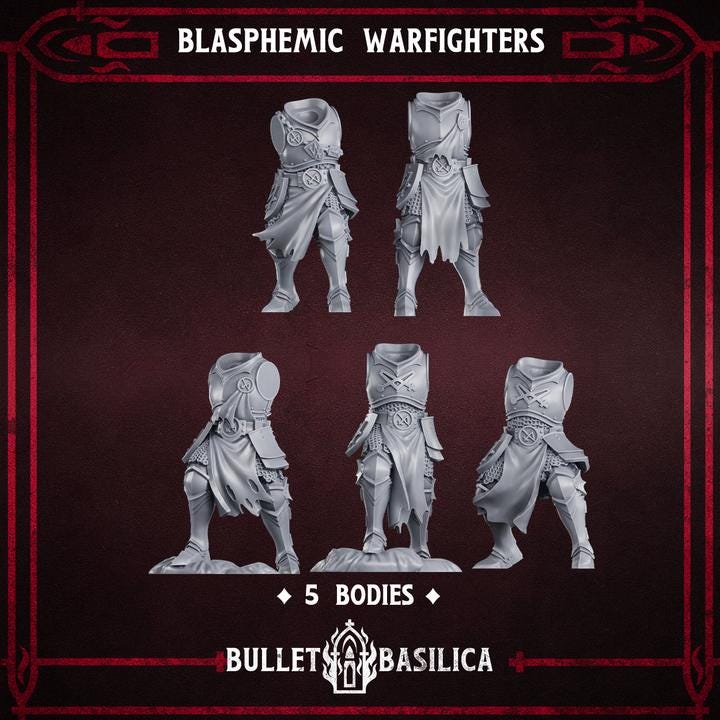 Grimdark Trench Proxy Miniature – Hell Soldier – Multipart Kit - Tabletop Figure