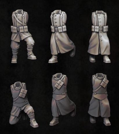 Grimdark Guard Body Bit Set –  Bit Pack Set Proxy Miniatures for Tabletop Wargaming
