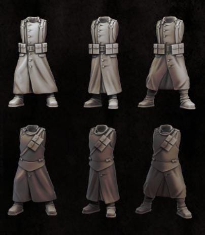 Grimdark Guard Body Bit Set –  Bit Pack Set Proxy Miniatures for Tabletop Wargaming