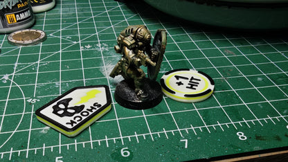 Tabletop Wargame Tokens Set with Storage Box (AoS) – Hit Wound Status Markers for Games – Objective Markers for Sci-Fi Fantasy Wargaming