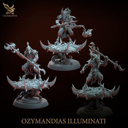 Ozymandias Illuminati - 32mm Resin Miniatures - Grimdark Tabletop Wrgame Army - RPG Mini Set DnD