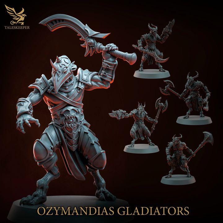 Ozymandias Gladiators Warband 2 - 32mm Resin Miniatures - Grimdark Tabletop Wargame Army - RPG Mini Set DnD