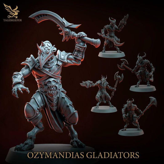 Ozymandias Gladiators Warband 2 - 32mm Resin Miniatures - Grimdark Tabletop Wargame Army - RPG Mini Set DnD