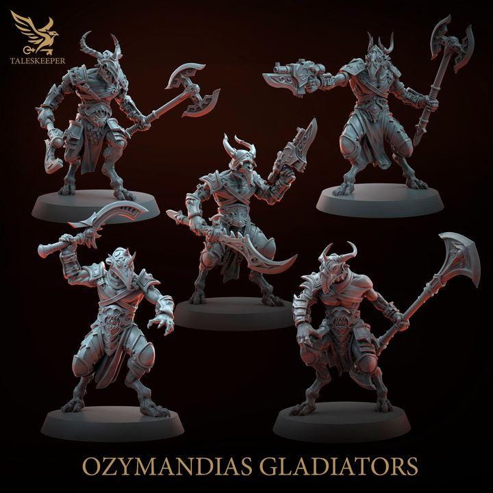 Ozymandias Gladiators Warband 2 - 32mm Resin Miniatures - Grimdark Tabletop Wargame Army - RPG Mini Set DnD