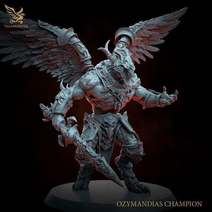 Ozymandias Champion - 32mm Resin Miniatures - Grimdark Tabletop Wrgame Army - RPG Mini Set DnD