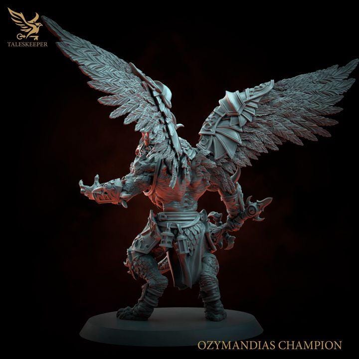 Ozymandias Champion - 32mm Resin Miniatures - Grimdark Tabletop Wrgame Army - RPG Mini Set DnD