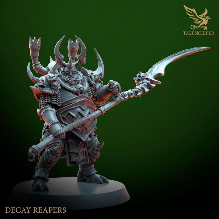 Decay Reapers - 32mm Resin Miniatures - Grimdark Tabletop Wrgame Army - RPG Mini Set DnD