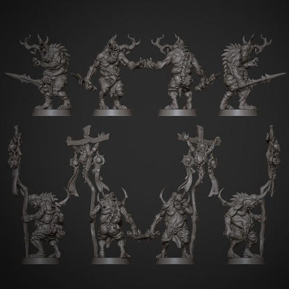 Bringers of Decay A - 32mm Resin Miniatures - Grimdark Tabletop Wrgame Army - RPG Mini Set DnD