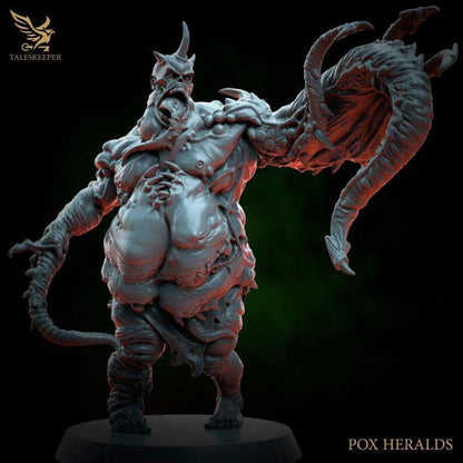 Pox Herald - 32mm Resin Miniatures - Grimdark Tabletop Wrgame Army - RPG Mini Set DnD
