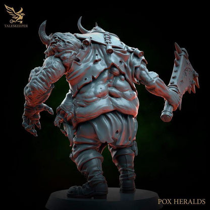 Pox Herald - 32mm Resin Miniatures - Grimdark Tabletop Wrgame Army - RPG Mini Set DnD
