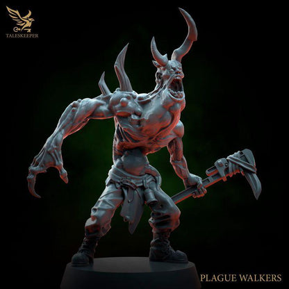Plague Walkers - 32mm Resin Miniatures - Grimdark Tabletop Wargame Army - RPG Mini Set DnD