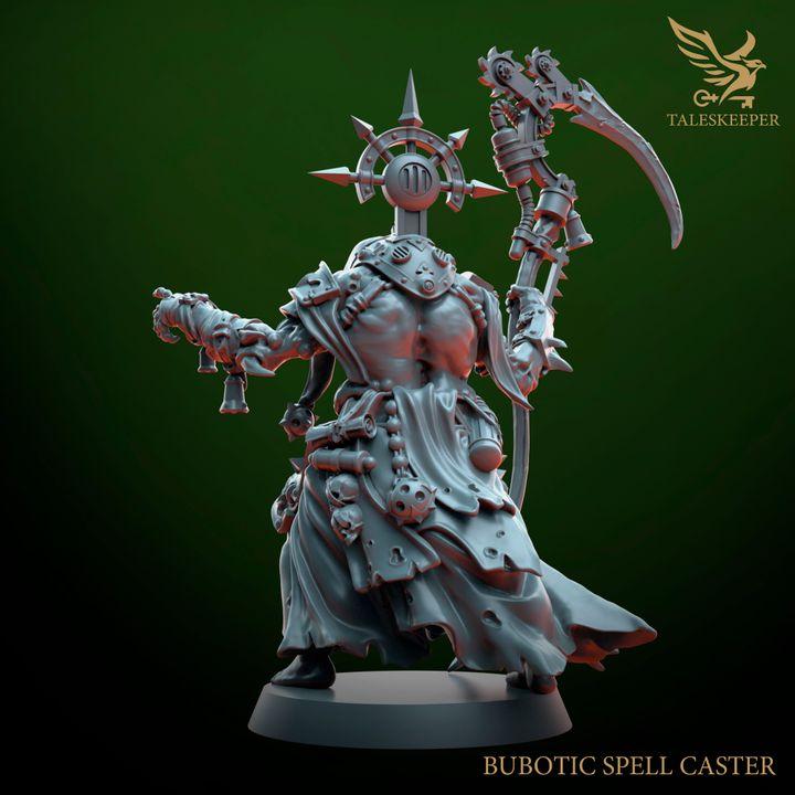 Decay Bubotic Spell Caster - 32mm Resin Miniatures - Grimdark Tabletop Wrgame Army - RPG Mini Set DnD
