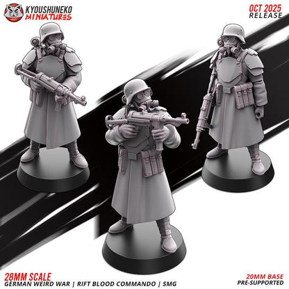 Weird War Infantry Platoon – Complete Set (16 Miniatures) – 28mm 32mm Sci-Fi WWII Tabletop Proxies
