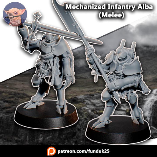 Grimdark Trench Proxy Miniature –Mechanical Alba Soldier – Tabletop Figure