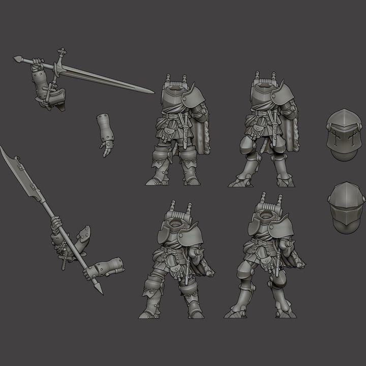 Grimdark Trench Proxy Miniature –Mechanical Alba Soldier – Tabletop Figure