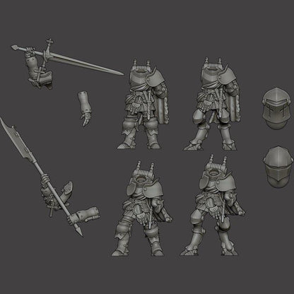 Grimdark Trench Proxy Miniature –Mechanical Alba Soldier – Tabletop Figure