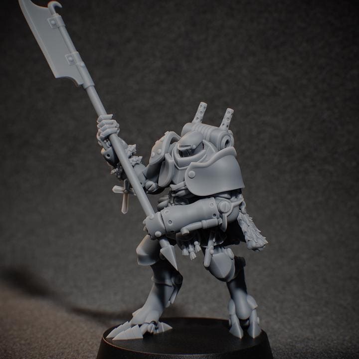 Grimdark Trench Proxy Miniature –Mechanical Alba Soldier – Tabletop Figure