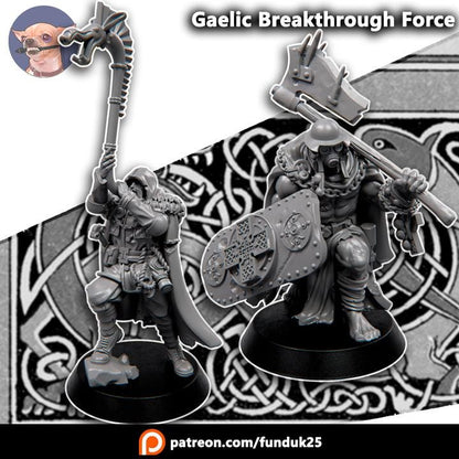Grimdark Trench Proxy Miniature –Gaelic Breakthrough Force Soldier – Tabletop Figure