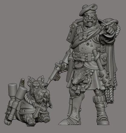 Grimdark Trench Proxy Miniature –Officer Highlander Alba Soldier – Tabletop Figure