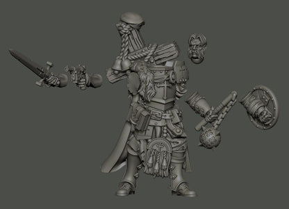 Grimdark Trench Proxy Miniature –Cleric Highlander Alba Soldier – Tabletop Figure