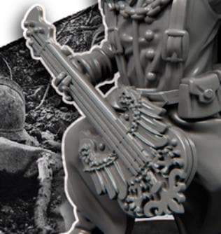 Grimdark Trench Proxy Miniature – Prussia Musican – Tabletop Figure