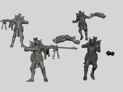 Grimdark Trench Proxy Miniature – Prussia Mercenary – Tabletop Figure