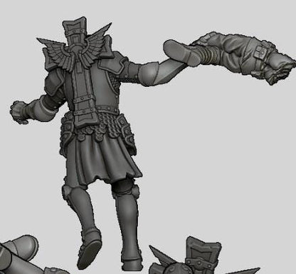 Grimdark Trench Proxy Miniature – Prussia Mercenary – Tabletop Figure