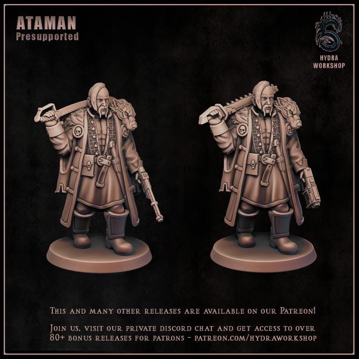 Grimdark Trench Proxy Miniatures – Cossacks Lieutnant