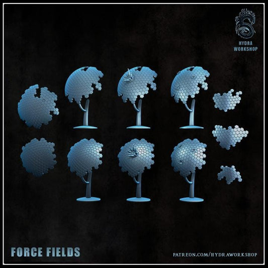 Grimdark Sci Fi Force Fields –  Bit Pack Set Proxy Miniatures for Tabletop Wargaming