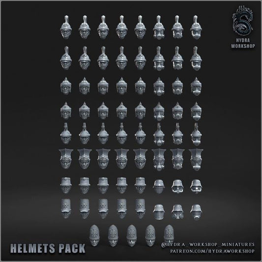 Grimdark Prussia Helmets Antioch(Only Without Gas Masks) –  Bit Pack Set Proxy Miniatures for Tabletop Wargaming