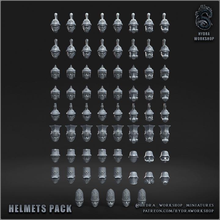 Grimdark Prussia Helmets Antioch(Only Gas Masks) –  Bit Pack Set Proxy Miniatures for Tabletop Wargaming
