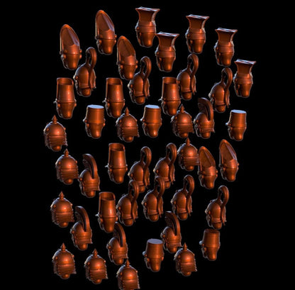 Grimdark Prussia Helmets Antioch(Only Without Gas Masks) –  Bit Pack Set Proxy Miniatures for Tabletop Wargaming