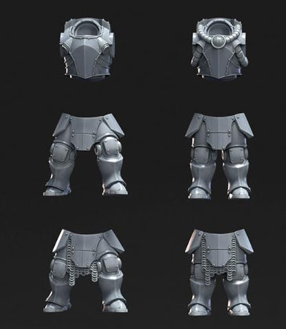 Grimdark Heavy Armor Pack Antioch –  Bit Pack Set Proxy Miniatures for Tabletop Wargaming