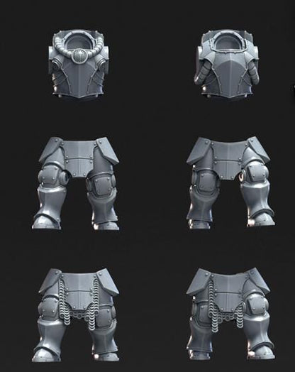 Grimdark Heavy Armor Pack Antioch –  Bit Pack Set Proxy Miniatures for Tabletop Wargaming