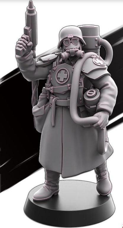 Weird War Infantry Squad – German Commando Medic – 28mm Sci-Fi WWII Tabletop Proxies
