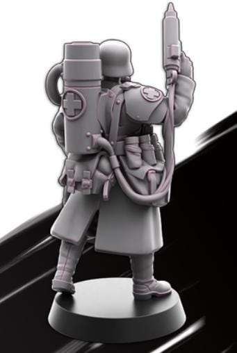 Weird War Infantry Squad – German Commando Medic – 28mm Sci-Fi WWII Tabletop Proxies