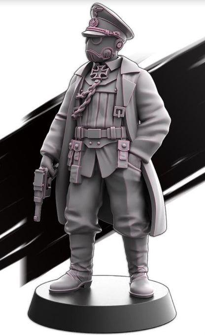 Weird War Infantry Squad – German Commando Officer A – 28mm Sci-Fi WWII Tabletop Proxies