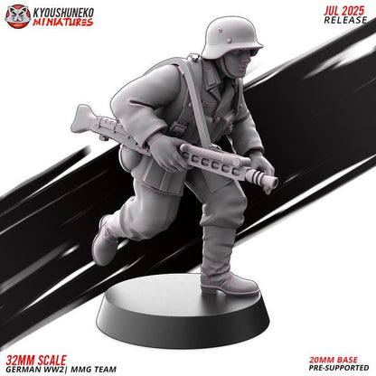 Weird War Infantry Squad – Heavy MG – 28mm Sci-Fi WWII Tabletop Proxies