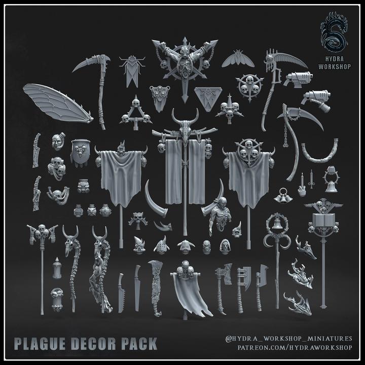 Sale - Grimdark Sci Fi Warfare Bit Set Plaque Decay –  Bit Pack Set Proxy Miniatures for Tabletop Wargaming