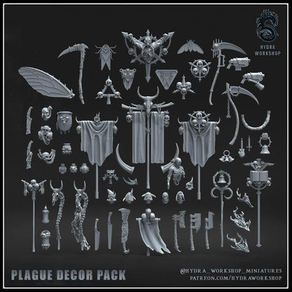 Sale - Grimdark Sci Fi Warfare Bit Set Plaque Decay –  Bit Pack Set Proxy Miniatures for Tabletop Wargaming