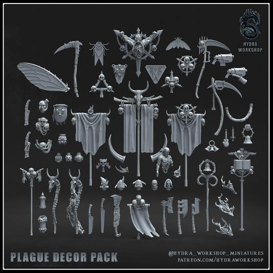Sale - Grimdark Sci Fi Warfare Bit Set Plaque Decay –  Bit Pack Set Proxy Miniatures for Tabletop Wargaming