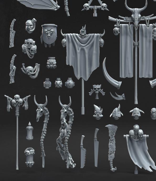 Sale - Grimdark Sci Fi Warfare Bit Set Plaque Decay –  Bit Pack Set Proxy Miniatures for Tabletop Wargaming