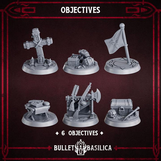 Grimdark Trench Warfare Proxy Objectiv Marker B –  Set by Bulletbasilica