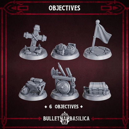 Grimdark Trench Warfare Proxy Objectiv Marker B –  Set by Bulletbasilica