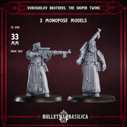 Grimdark Trench Warfare Proxy Miniatures – Holy Steel Sniper – 32mm Resin Warband